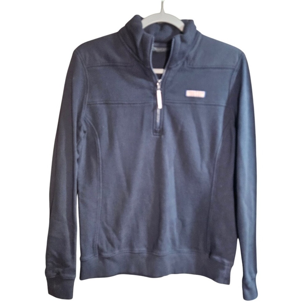 Vineyard Vines Pullover Jacket Coastal Prep Women's Sz S Quarter Zip Blue #367